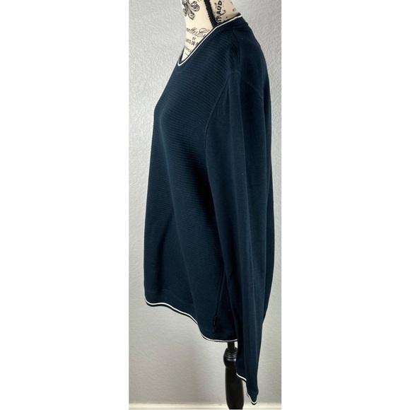 Ted Baker London Women’s Navy Cotton Blend Crewneck Pullover Sweater size XL / 5 - Picture 4 of 11